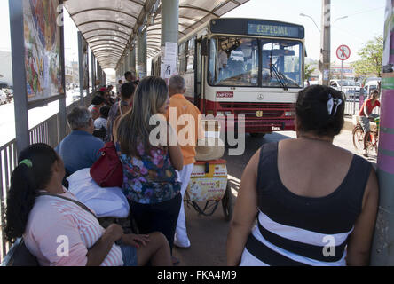 Passagier-Bushaltestelle in der Stadt von Barrieren - westlichen Bahia Stockfoto