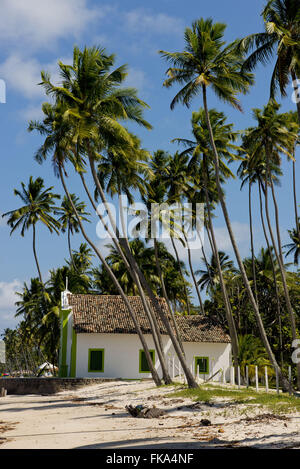 Igreja de São Benedito Na Orla da Praia Dos Carneiros Stockfoto