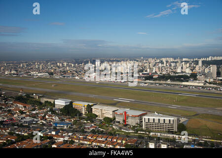 Luftaufnahme von Sao Paulo Airport / Congonhas Stockfoto