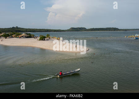 Blick auf den Flussstrand Chao ändern in die Insel der Liebe in Rio Tapajos Stockfoto