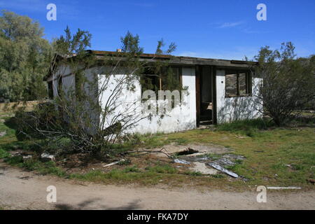 Abgebrochene verlassenen Haus Blm land Stockfoto