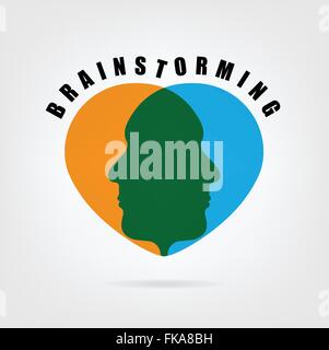 Brainstorm abstrakte Muster-Vektor-Design-Vorlage. Kreative Geschäftsidee. Angebot, Vertrag, Team, Zusammenarbeit Symbol Symbol Stock Vektor