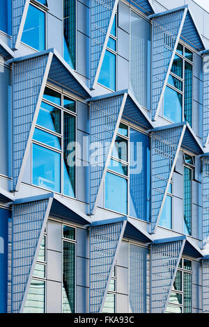 Milton Keynes The Quadrant Gebäude abstrakt. Milton Keynes, Buckinghamshire, England Stockfoto