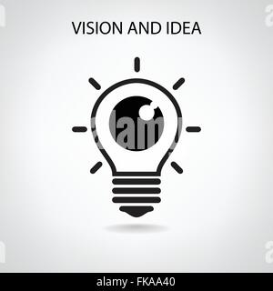 Visionen und Ideen zu signieren, Auge, Symbol, Symbol Glühbirne, Geschäft concept.vector illustration Stock Vektor