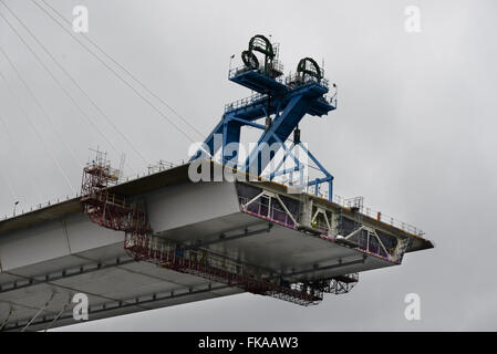 März 2016 Die neue Queensferry Überfahrt über die Forth im Bau Stockfoto