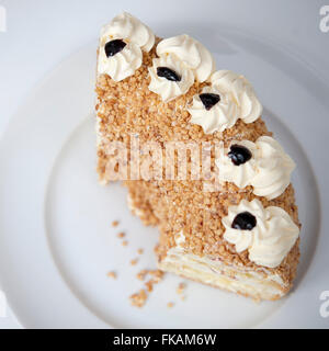 Bild von einem "Frankfurter Kranz", Frankfurter Kranz ist eine traditionelle Hessen Torte mit viel Sahne. Aufgenommen am 03.01.16 in Oberursel Stockfoto