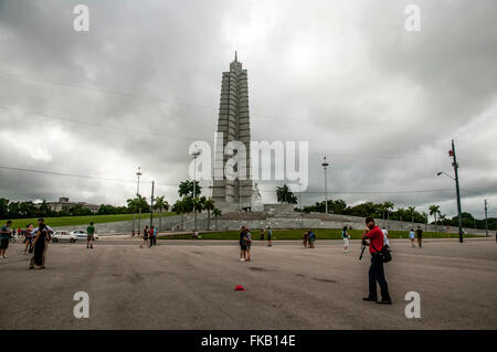 Kuba, Havanna, Platz der Revolution, Josi Marti Memorial Stockfoto