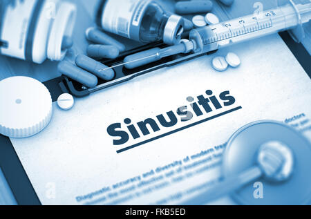 Sinusitis. Medizinisches Konzept. Stockfoto