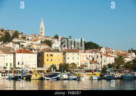 Fernsehreihe, Insel Losinj, Mali Losinj, Stadtansicht Stockfoto