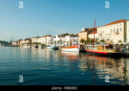 Fernsehreihe, Insel Losinj, Mali Losinj, Stadtansicht Stockfoto