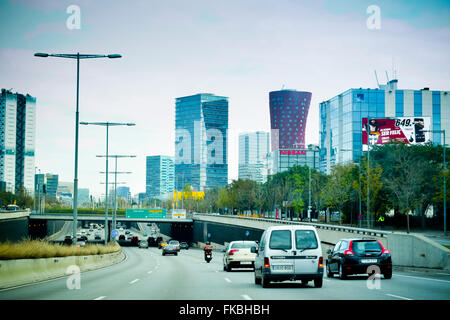 Fira, Europa Fira Hotel Porta Fira. Gran Via de Les Corts Catalanes, Hospitalet del Llobregat, Katalonien, Spanien. Stockfoto