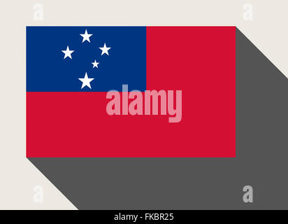 Samoa-Flagge in flachen Web-Design-Stil. Stockfoto