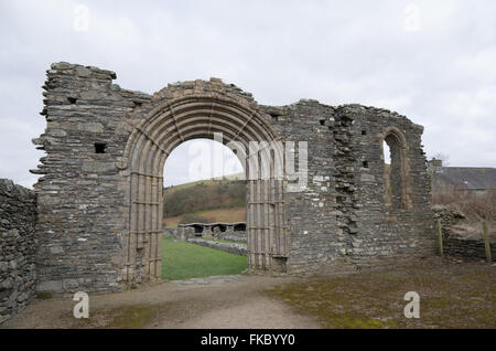 Zisterzienserabtei Strata Florida, Tregaron. Stockfoto