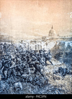 Italienischen Risorgimento - der 30. April 1849 in Rom - französischer Angriff gescheitert und Belagerung von Rom Stockfoto