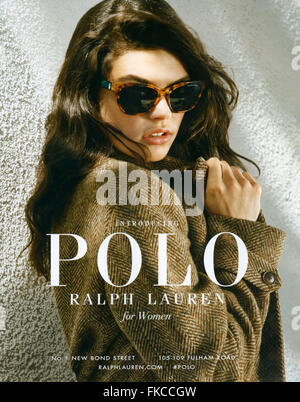 2010er Jahre UK Ralph Lauren Magazin Anzeige Stockfoto