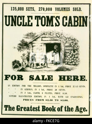 1850er Jahre USA Onkel Toms Hütte Poster Stockfoto