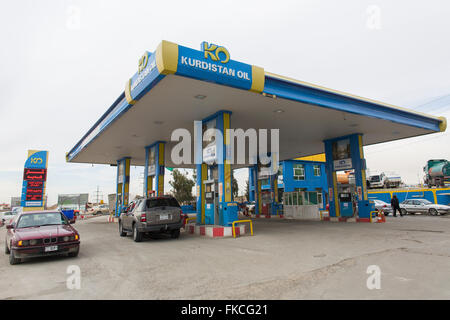 Tankstelle Öl Kurdistan im Nordirak Stockfoto
