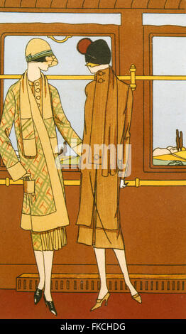 1920er Jahren buchen Frankreich Art-Déco-Teller Stockfoto