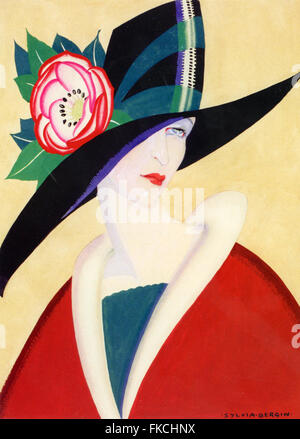 1920er Jahren buchen Frankreich Art-Déco-Teller Stockfoto