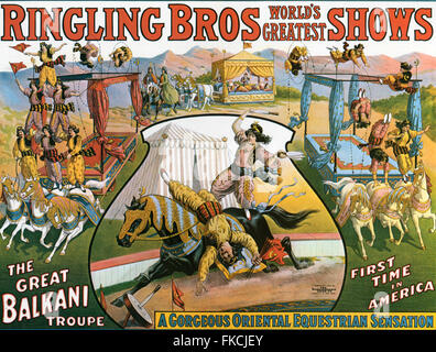 USA Ringling Brothers Poster Stockfoto