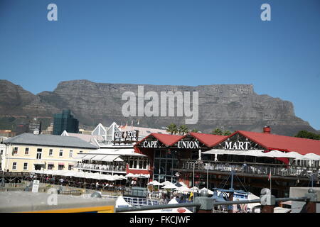 Blick auf die VA Waterfront Kapstadt Stockfoto