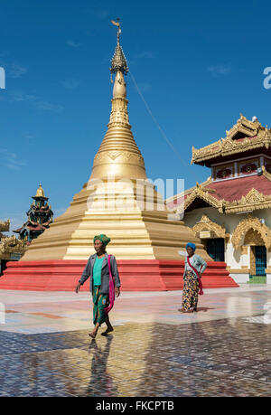 Kyaik Tan LAN-Pagode (Kyaikthanlan Paya) in Mawlamyine (Mawlamyaing), Mon-Staat, Birma (Myanmar) Stockfoto