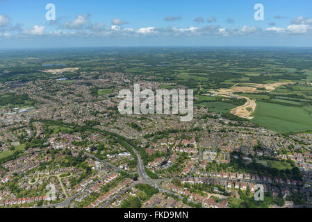 Eine breit Luftaufnahme der Bexhill on Sea in East Sussex Stockfoto