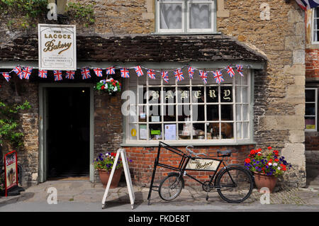 Dorfbäckerei in Lacock, Wiltshire. GROSSBRITANNIEN Stockfoto