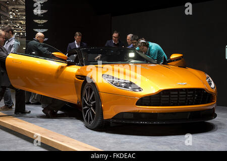 Aston Martin DB11 Supersportwagen auf der Genfer Motor Show 2016 Stockfoto