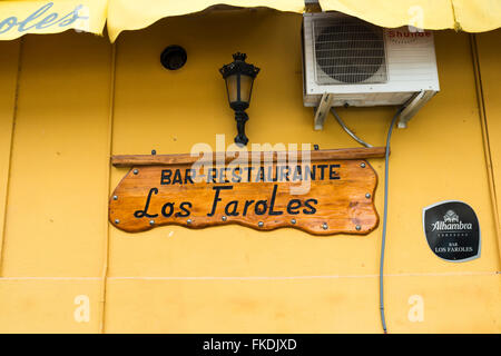 Bar-Los Faroles in Lanjaron Alpujarras, Provinz Granada, Andalusien, Spanien, Europa Stockfoto