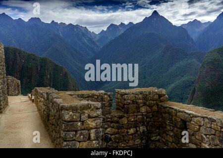 Blick auf Berge, Machu Picchu, Cusco Region, Urubamba Provinz, Bezirk von Machu Picchu, Peru Stockfoto