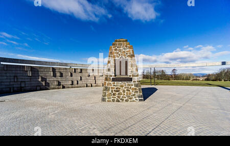 Die Schlacht von Bannockburn Besucherattraktion in Stirling Schottland innerhalb Rotunde zeigen Memorial Cairn Stockfoto