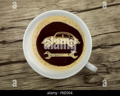 Kaffee-Service, die Wartezeit zu umgehen Stockfoto