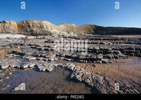 Dunraven Bay. Glamorgan Heritage Coast. Vale von Glamorgan. Wales. VEREINIGTES KÖNIGREICH. Stockfoto