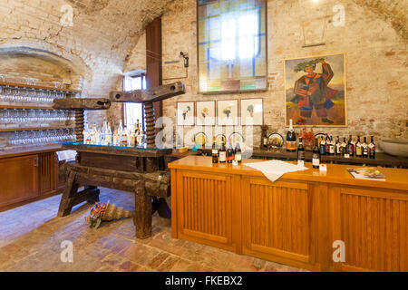 Regionale Enoteca des Schlosses Grinzane Cavour, in der Nähe von Barolo, Wein-Route, Langhe Region Cuneo, Piemont Italien Stockfoto