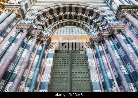 Fassade San Lorenzo Cathedral Genua, Ligurien, Italien, Stockfoto