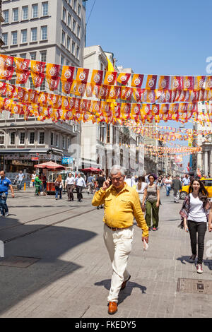 Istiklal-Straße, Stadtteil Beyoglu, Istanbul, Türkei Stockfoto