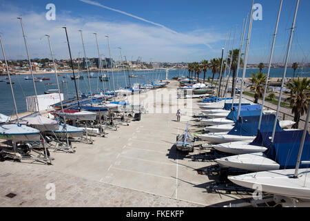 Portugal, Marina Cascais, trockenen andocken, Segelboote, Segelboote, Yachten Stockfoto