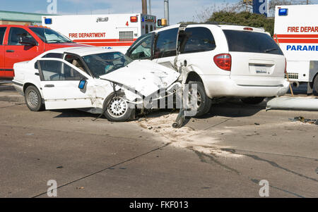 Multi-Fahrzeug-Kollision Stockfoto