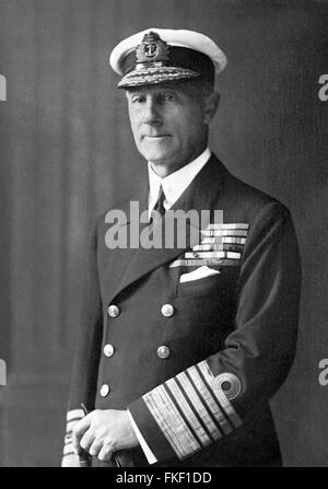 Admiral Sir John Jellicoe (1. Earl Jellicoe), Kommandant der britischen Grand Fleet im ersten Weltkrieg Schlacht von Jütland im Mai 1916. Stockfoto
