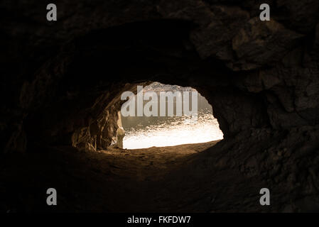 Felsenhöhle und Textur auf montain Stockfoto