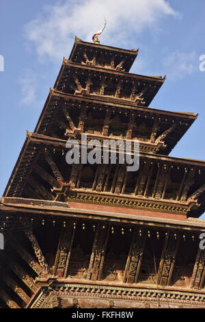 Nyatapola Tempel auf Taumadhi Tole, Bhaktapur, Nepal Stockfoto