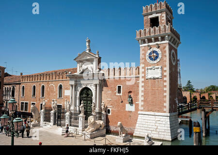 Arsenal und Marinemuseum in Venedig Italien Stockfoto