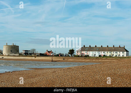 Flussmündung Deben Bawdsey Fähre Blick nach Süden in Richtung Fähre Felixstowe, Suffolk, UK entnommen. Stockfoto