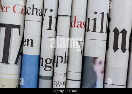 Haufen von Zeitungen, Stapel der Zeitung Stockfoto