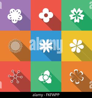 Floral Schaltflächen Stock Vektor