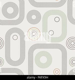 Vektor nahtlose geometrische Muster von Punkten und Linien Stock Vektor