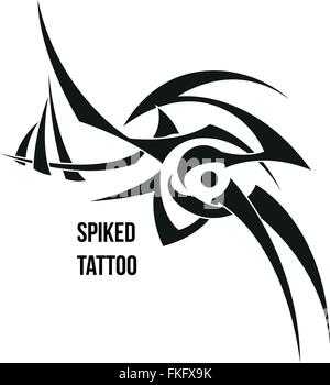 Verflochten mit Dornen Tattoo-Stil Tribal Vektor Stock Vektor