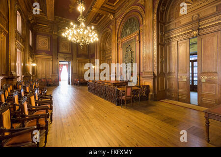 Innere des Stock Exchange Palast in Porto, Portugal. Stockfoto