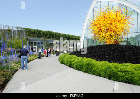 Chihuly Garten und Glas, ein Museum in Seattle, Washington, präsentiert die Glaskunst von Dale Chihuly. Stockfoto